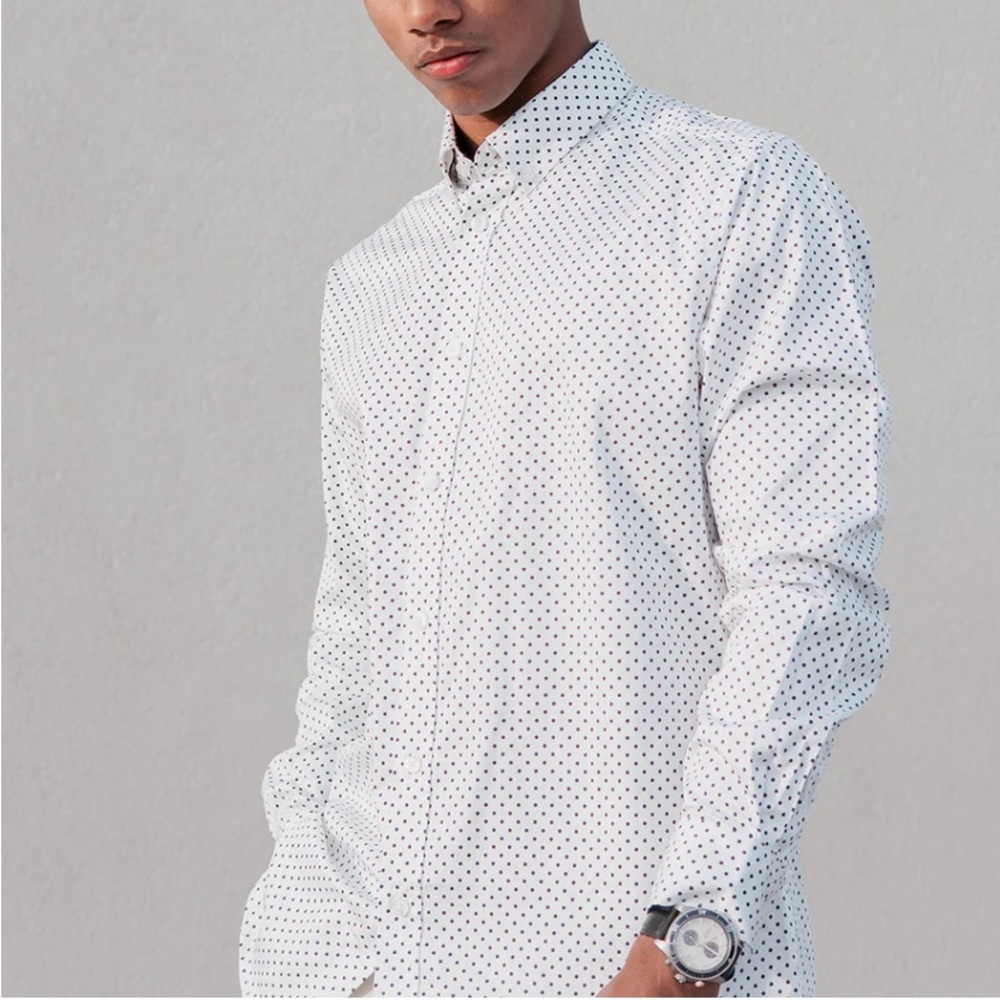 Perry Ellis Portfolio Performance Tech Dress Shirt Modern Fit 17.5 Gorpcore Lite